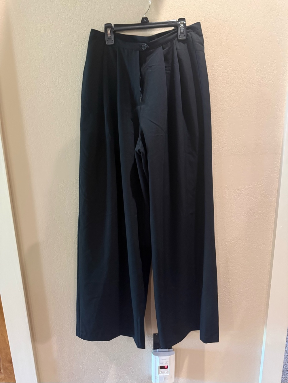 wild fable Black Wide-Leg Pleated Dress Pants